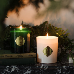 Claudia and clause Christmas candles